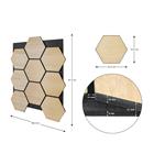 Akustický panel G21 81,5x66,5x2,1 cm plástev, přírodní dub