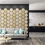 Akustický panel G21 81,5x66,5x2,1 cm plástev, přírodní dub