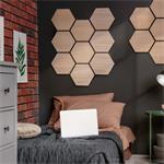 Akustický panel G21 81,5x66,5x2,1 cm plástev, přírodní dub