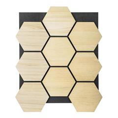 Akustický panel G21 81,5x66,5x2,1 cm plástev, přírodní dub