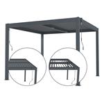 Bioklimatická pergola G21 Austin 3x3 m, antracitová hliníková