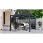 Bioklimatická pergola G21 Austin 3x3 m, antracitová hliníková