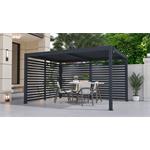 Bioklimatická pergola G21 Austin 4x3 m, antracitová hliníková