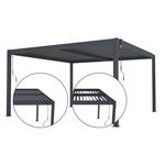 Bioklimatická pergola G21 Austin 4x4 m, antracitová hliníková