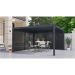 Bioklimatická pergola G21 Austin 4x4 m, antracitová hliníková