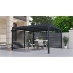 Bioklimatická pergola G21 Austin 4x4 m, antracitová hliníková