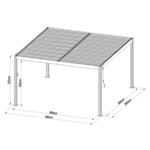 Bioklimatická pergola G21 Austin 4x4 m, antracitová hliníková