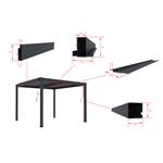 Bioklimatická pergola G21 Austin 4x4 m, antracitová hliníková