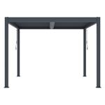 Bioklimatická pergola G21 Austin Premium 3x3 m, antracitová hliníková