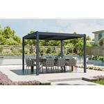 Bioklimatická pergola G21 Austin Premium 3x3 m, antracitová hliníková