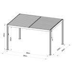 Bioklimatická pergola G21 Austin Premium 4x3 m, antracitová hliníková