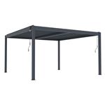 Bioklimatická pergola G21 Austin Premium 4x4 m, antracitová hliníková