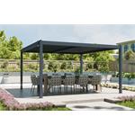 Bioklimatická pergola G21 Austin Premium 4x4 m, antracitová hliníková