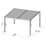 Bioklimatická pergola G21 Austin Premium 4x4 m, antracitová hliníková