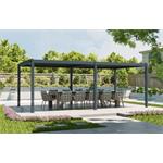 Bioklimatická pergola G21 Austin Premium 6x3 m, antracitová hliníková