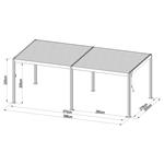 Bioklimatická pergola G21 Austin Premium 6x3 m, antracitová hliníková