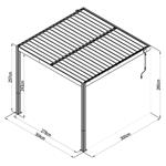 Bioklimatická pergola G21 Trenton 3x3 m, antracitová hliníková