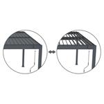 Bioklimatická pergola G21 Trenton 4x4 m, antracitová hliníková