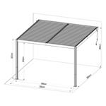 Bioklimatická pergola G21 Trenton 4x4 m, antracitová hliníková