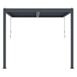 Bioklimatická pergola G21 Trenton Premium 3x3 m, antracitová hliníková