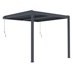 Bioklimatická pergola G21 Trenton Premium 3x3 m, antracitová hliníková