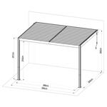 Bioklimatická pergola G21 Trenton Premium 4x3 m, antracitová hliníková