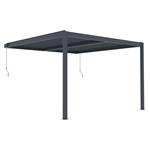 Bioklimatická pergola G21 Trenton Premium 4x4 m, antracitová hliníková
