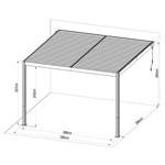 Bioklimatická pergola G21 Trenton Premium 4x4 m, antracitová hliníková