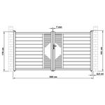 Brána G21 Marion 350x173 cm dvoukřídlá, antracitová