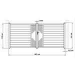Brána G21 Marion 392x173 cm dvoukřídlá, antracitová