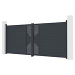 Brána G21 Marion 392x173 cm dvoukřídlá, antracitová