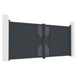 Brána G21 Marion 392x173 cm dvoukřídlá, antracitová