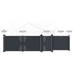 Brána G21 Marion 392x173 cm dvoukřídlá, antracitová