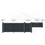 Brána G21 Orlando 350x158 cm dvoukřídlá, antracitová