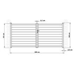 Brána G21 Orlando 350x158 cm dvoukřídlá, antracitová