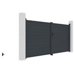 Brána G21 Orlando 350x173 cm dvoukřídlá, antracitová