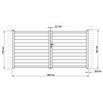 Brána G21 Orlando 350x173 cm dvoukřídlá, antracitová