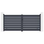 Brána G21 Reno 350x158 cm dvoukřídlá, antracitová - poškozený obal