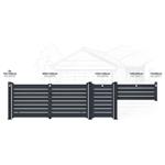 Brána G21 Reno 350x158 cm dvoukřídlá, antracitová - poškozený obal