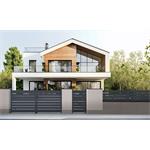 Brána G21 Reno 350x158 cm dvoukřídlá, antracitová - poškozený obal