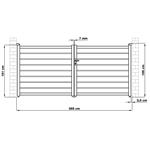 Brána G21 Reno 350x158 cm dvoukřídlá, antracitová - poškozený obal