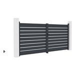 Brána G21 Reno 392x176 cm dvoukřídlá, antracitová