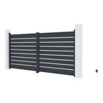 Brána G21 Reno 392x176 cm dvoukřídlá, antracitová