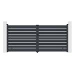 Brána G21 Reno 392x176 cm dvoukřídlá, antracitová