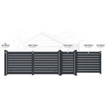 Brána G21 Reno 392x176 cm dvoukřídlá, antracitová