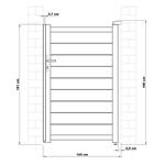 Branka G21 Orlando 100x158 cm pravá, antracitová