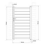 Branka G21 Orlando 100x173 cm pravá, antracitová