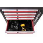 Dílenský vozík G21 Cooper 6, černo-červený - 2. jakost