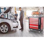 Dílenský vozík G21 Cooper 6, černo-červený - 2. jakost