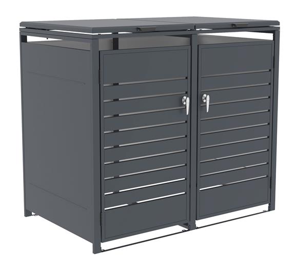 Přístřešek na popelnice G21 132x117x80 cm, antracitový